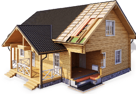 деревянный дом 